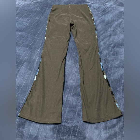 VTG Divine Small Black Blue Velveteen Pants - Picture 2 of 2